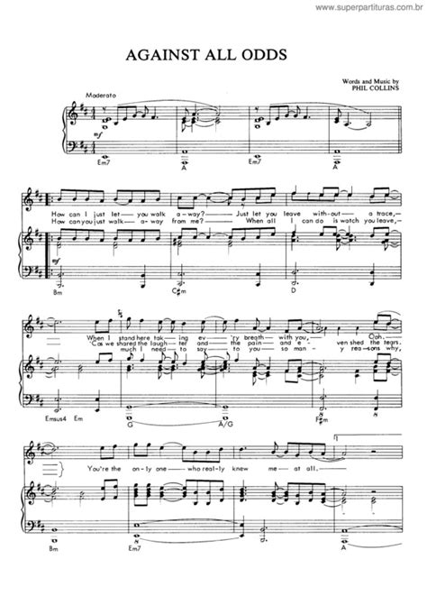 cifra phil collins against all odds|phil collins official website.
